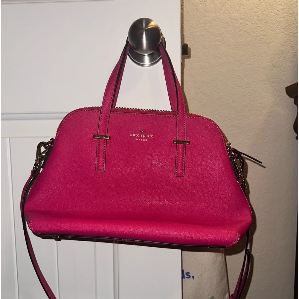 Used Pink Leather Tote
